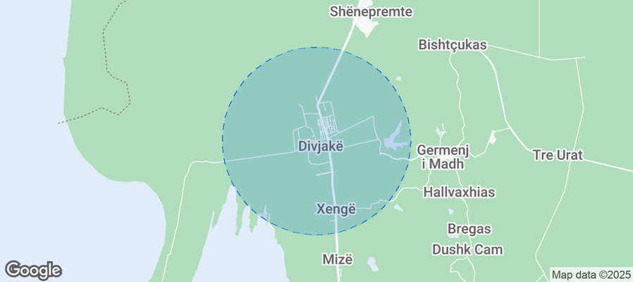 Map of Airbnb listings in Bashkia Divjakë