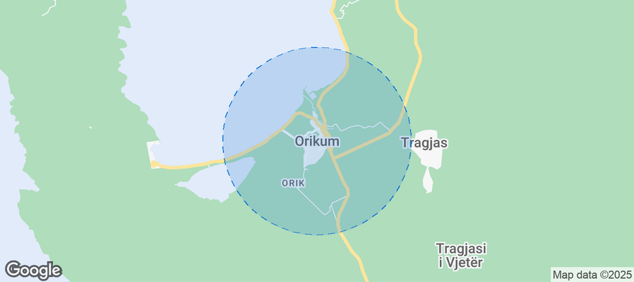 Map of Airbnb listings in Orikum