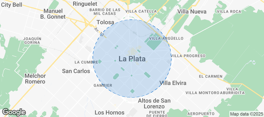 Map of Airbnb listings in La Plata