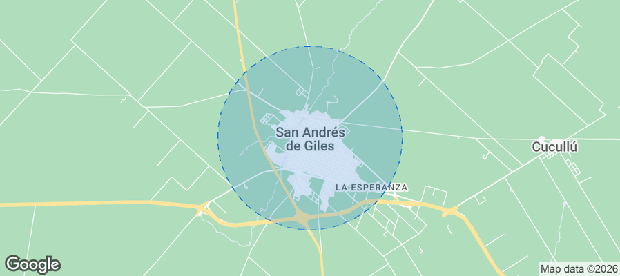 Map of Airbnb listings in San Andrés de Giles