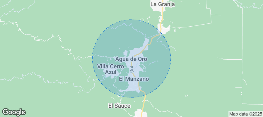 Map of Airbnb listings in Agua de Oro