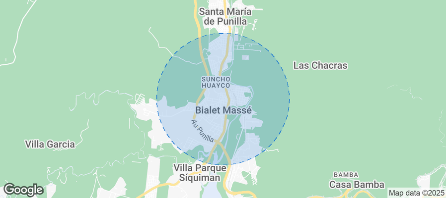 Map of Airbnb listings in Bialet Massé