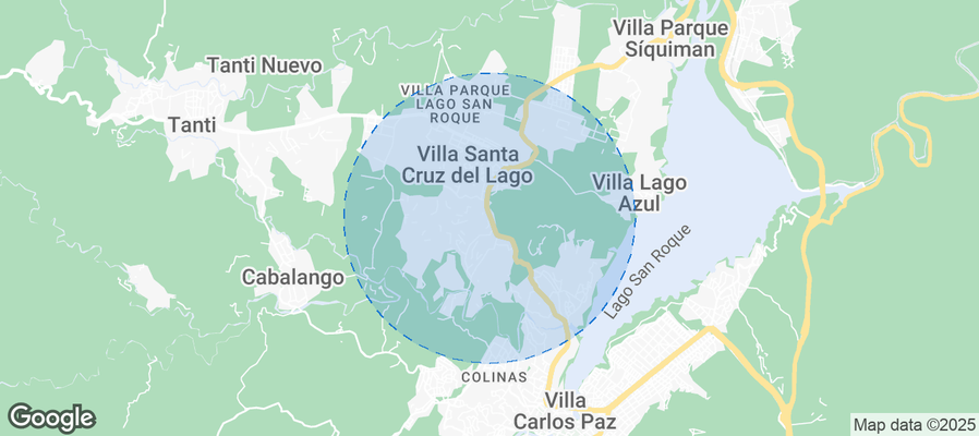 Map of Airbnb listings in Comuna Estancia Vieja