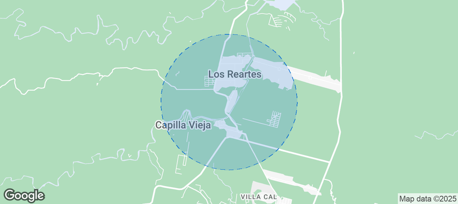 Map of Airbnb listings in Comuna de Los Reartes