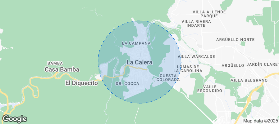 Map of Airbnb listings in La Calera