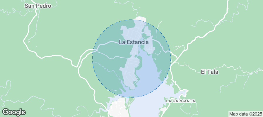Map of Airbnb listings in Potrero de Garay