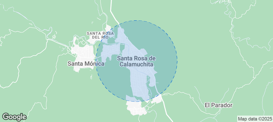 Map of Airbnb listings in Santa Rosa de Calamuchita