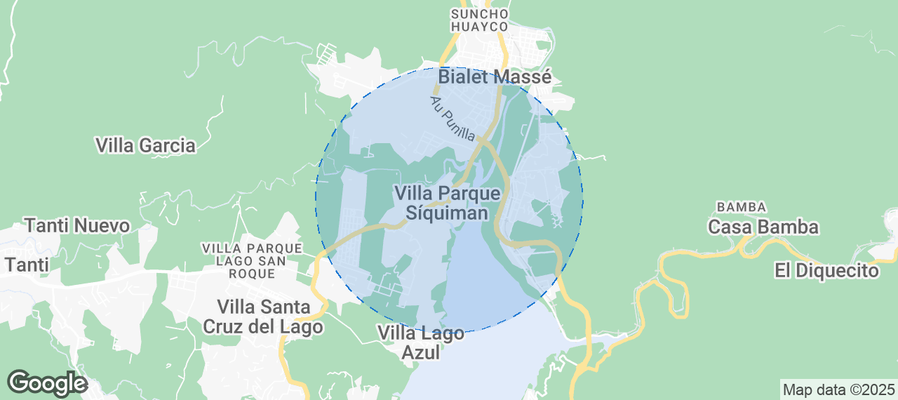 Map of Airbnb listings in Villa Parque Siquiman