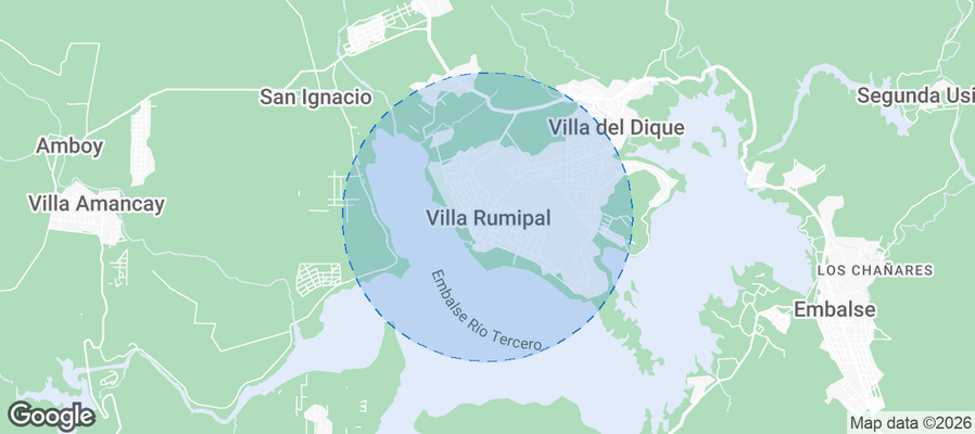 Map of Airbnb listings in Villa Rumipal