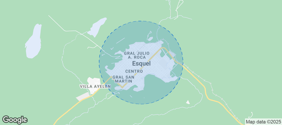 Map of Airbnb listings in Municipio de Esquel
