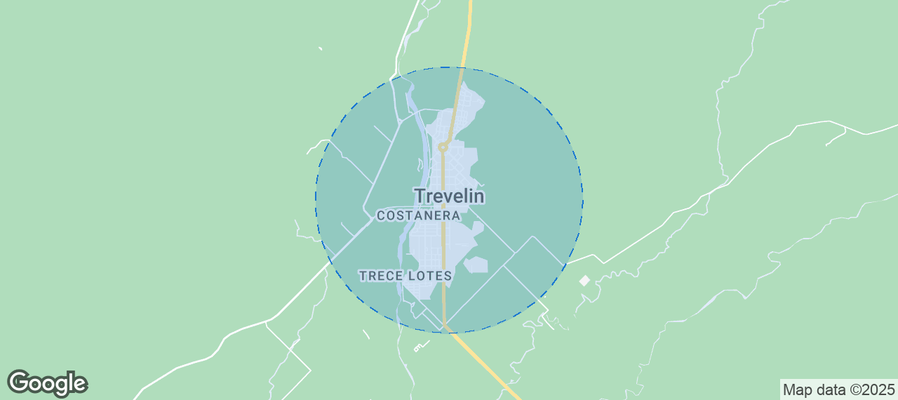 Map of Airbnb listings in Trevelin