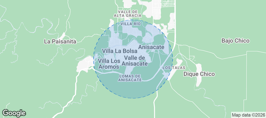 Anisacate Airbnb map
