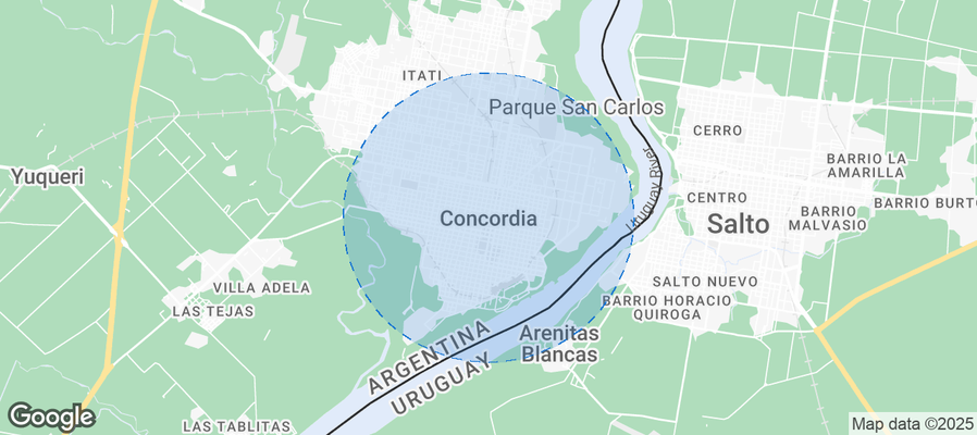 Map of Airbnb listings in Concordia