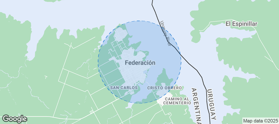 Map of Airbnb listings in Federación