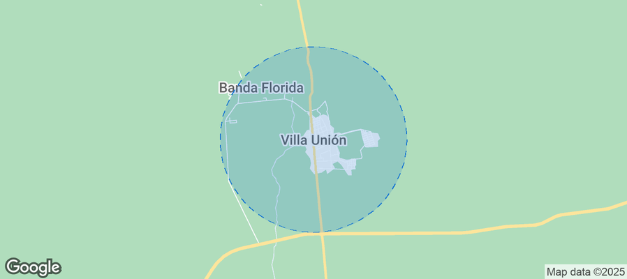 Map of Airbnb listings in Villa Unión