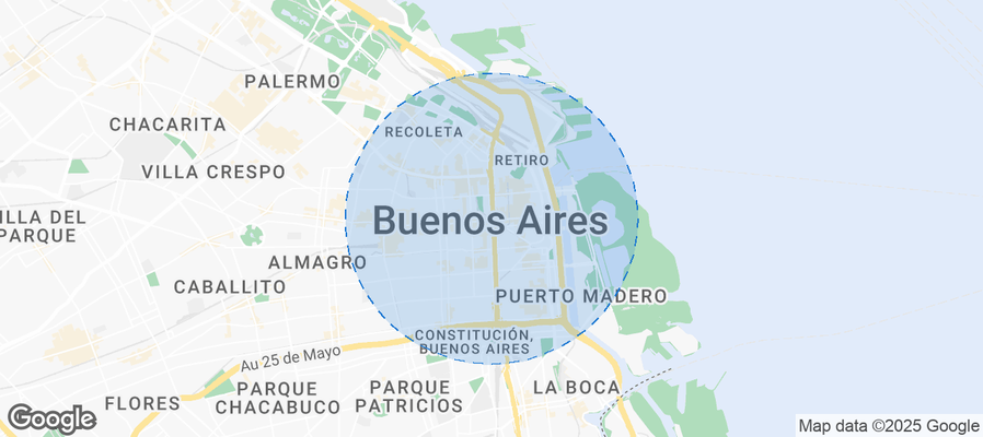 Map of Airbnb listings in Buenos Aires