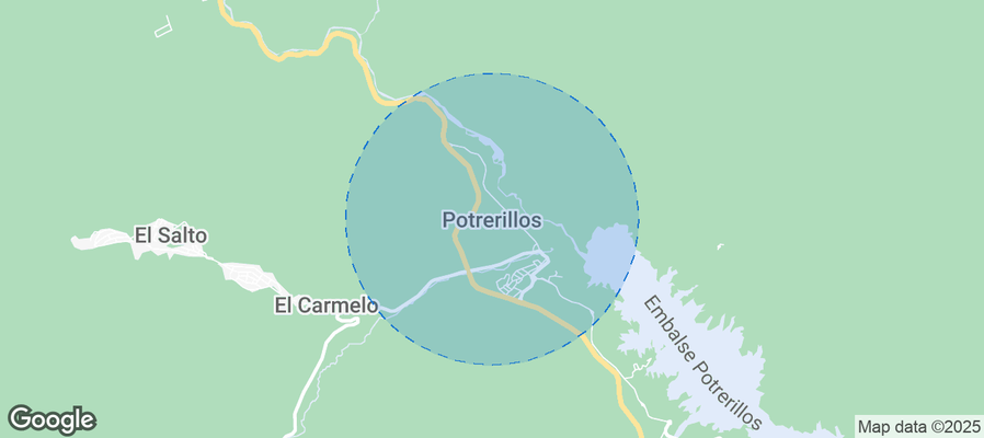 Map of Airbnb listings in Distrito Potrerillos