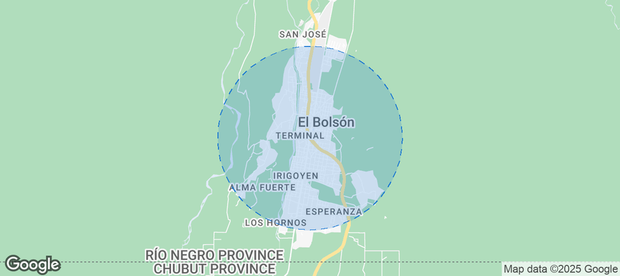 Map of Airbnb listings in Municipio de El Bolsón