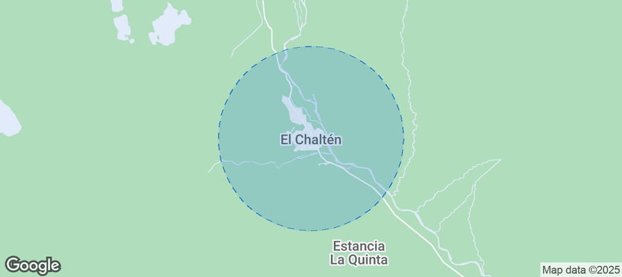 Map of Airbnb listings in El Chaltén
