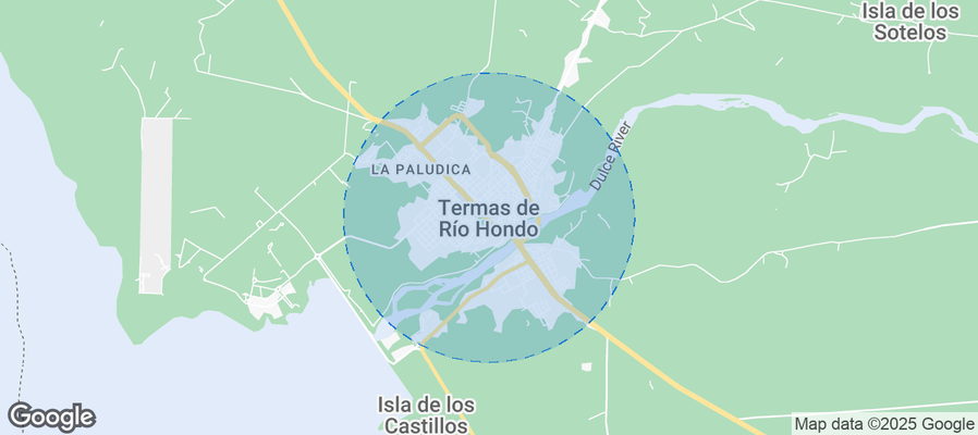 Map of Airbnb listings in Termas de Río Hondo