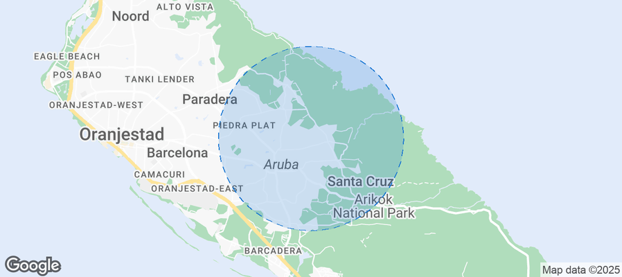 Aruba Airbnb map
