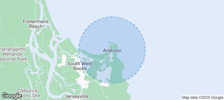 Map of Airbnb listings in Arakoon