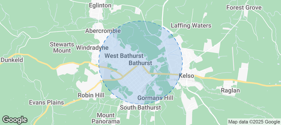 Map of Airbnb listings in Bathurst Regional Council