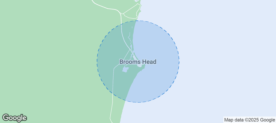Map of Airbnb listings in Brooms Head