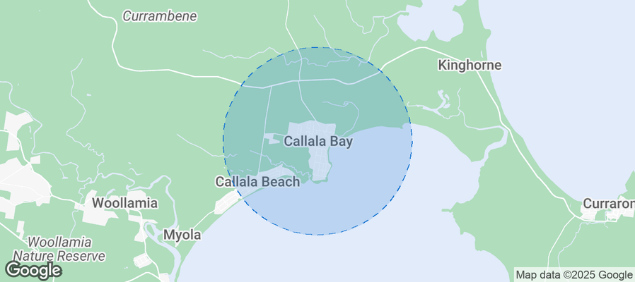 Map of Airbnb listings in Callala Bay