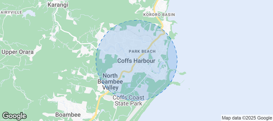 Map of Airbnb listings in Coffs Harbour