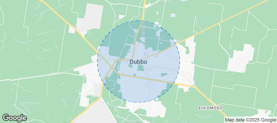 Map of Airbnb listings in Dubbo