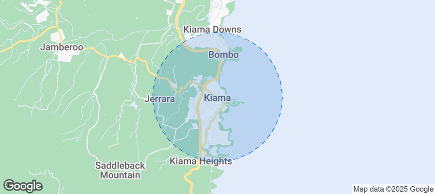 Map of Airbnb listings in Kiama