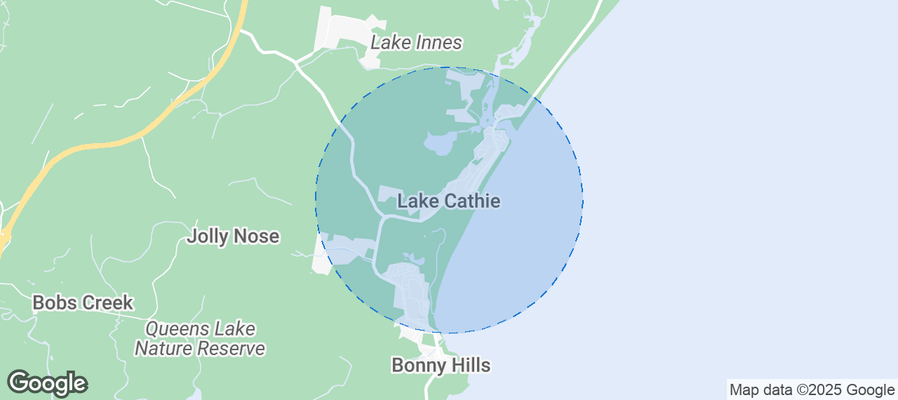 Map of Airbnb listings in Lake Cathie