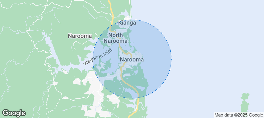 Map of Airbnb listings in Narooma