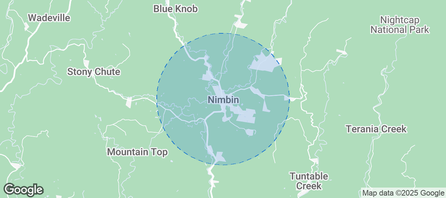 Map of Airbnb listings in Nimbin