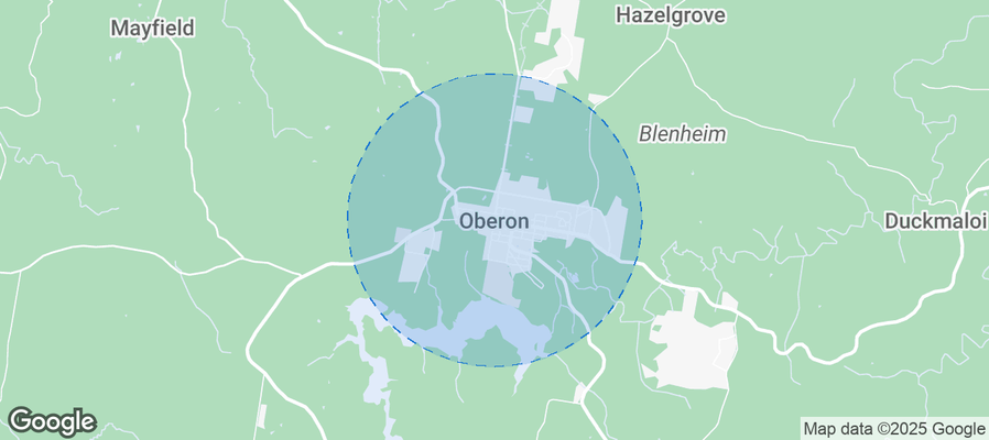 Map of Airbnb listings in Oberon