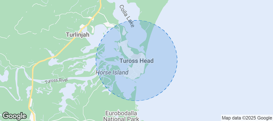 Map of Airbnb listings in Tuross Head