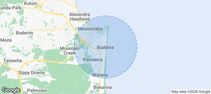 Buddina Airbnb map