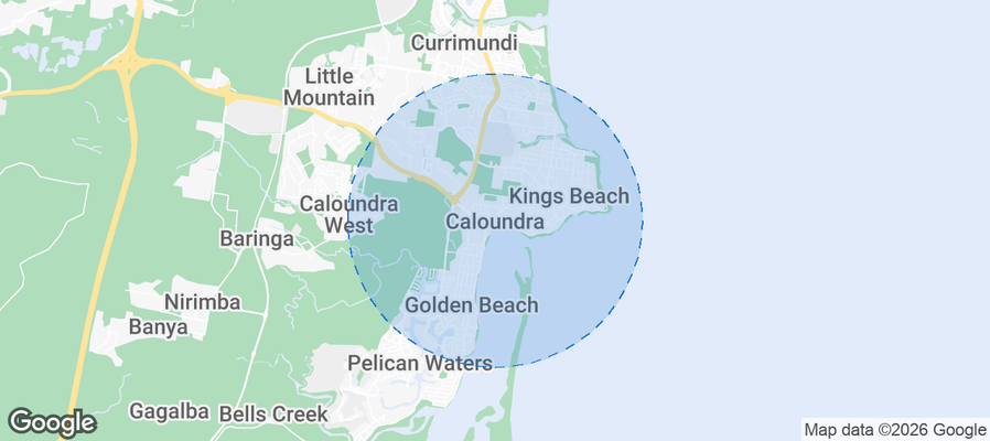 Caloundra Airbnb map