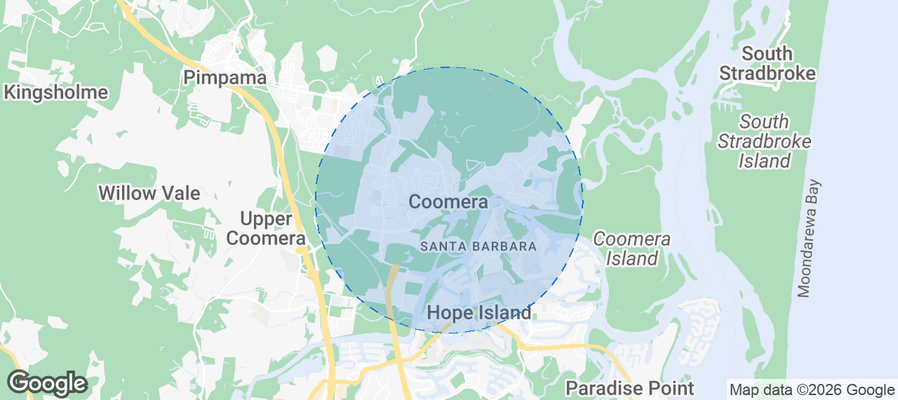 Coomera Airbnb map