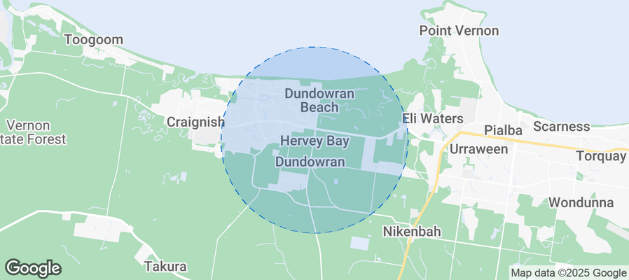 Map of Airbnb listings in Hervey Bay