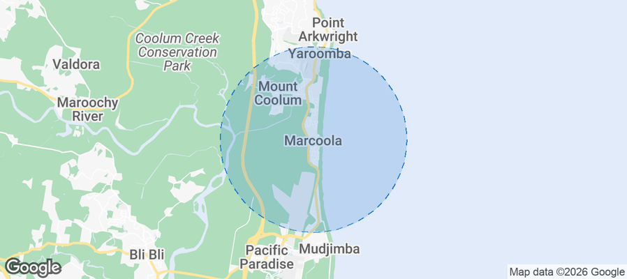 Marcoola Airbnb map