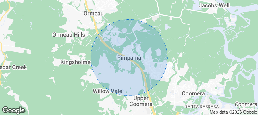 Pimpama Airbnb map