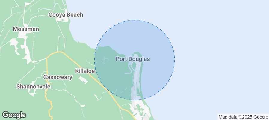 Map of Airbnb listings in Port Douglas