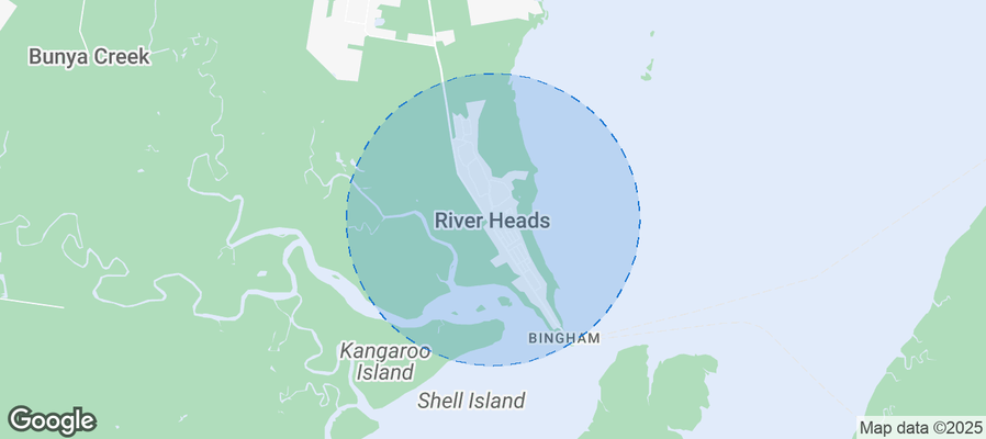 Map of Airbnb listings in River Heads
