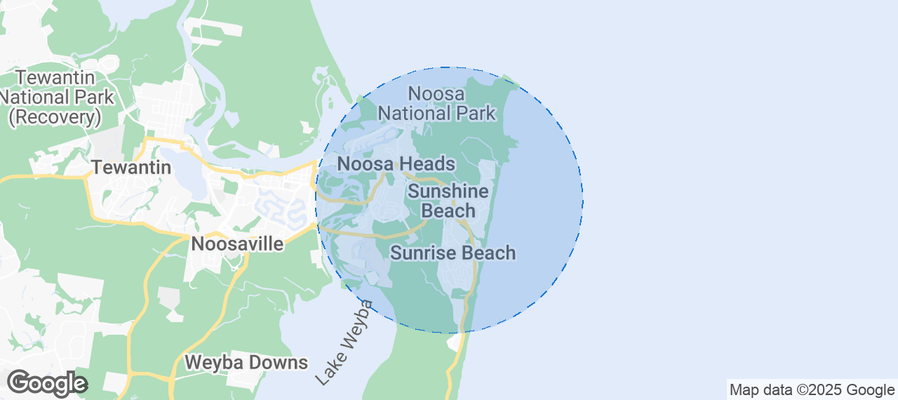 Map of Airbnb listings in Sunshine Beach