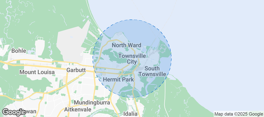 Map of Airbnb listings in Townsville City