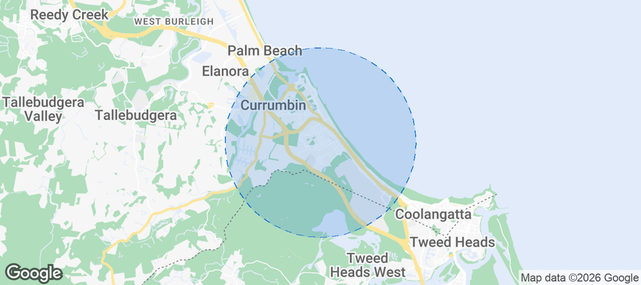 Tugun Airbnb map