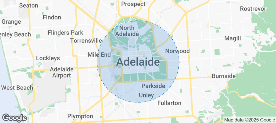 Map of Airbnb listings in Adelaide