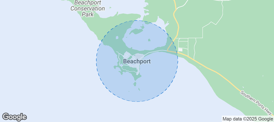 Map of Airbnb listings in Beachport